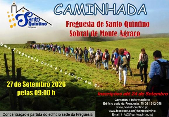 Tradicional CAMINHADA 27 de setembro de 2026 pelas 9h